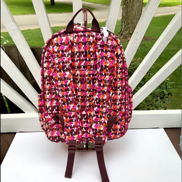 Vera Bradley Campus Tech Backpack laptop Tweed - Picture 6 of 8
